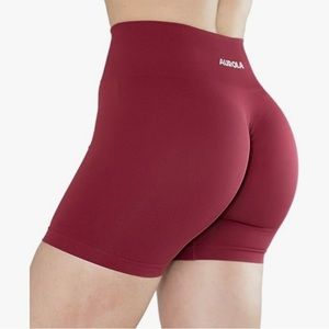 red celer workout shorts